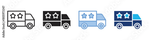 Car icon set multiple style collection