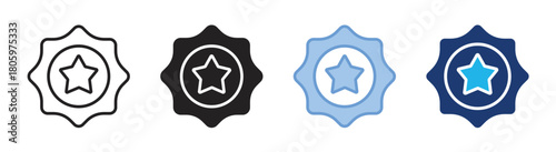 Badge icon set multiple style collection
