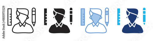 Designer icon set multiple style collection