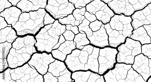 Cracked earth texture - a stark depiction of dryness and desolation.