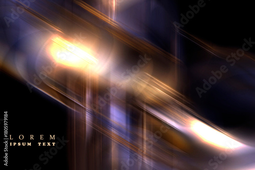 ABSTRACT BLURRED BACKGROUND. The light spills onto the black background, creating an interesting abstract design—a pattern of lines and halftones that evokes various associations in your imagination.