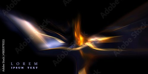 ABSTRACT BLURRED BACKGROUND. The light spills onto the black background, creating an interesting abstract design—a pattern of lines and halftones that evokes various associations in your imagination.