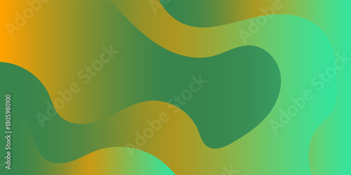 Abstract lines wavy fluid design template decoration of gradient color. Overlapping template design style background. Vector