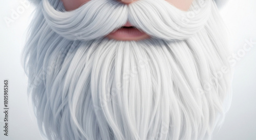 Closeup of santa claus beard isolated on, a classic symbol of christmas and holiday season, embodying the spirit of giving