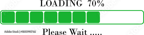 Loading Bar Please Wait Progress Icon. Graphic Design Elements for Web, App, or Download Process with Please Wait Text. Percentage loading bar infographic icon. Load,Download indicator sign.