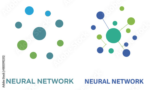 Abstract neural network visualization for artificial intelligence concepts