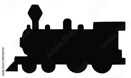 Classic steam locomotive silhouette