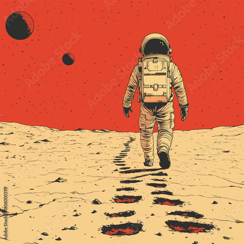 The astronaut paused for a moment