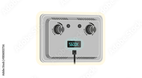 Illustrated Flat Panel Lighting Equipment with Controls.