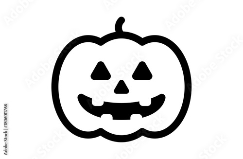 ハロウィンのかぼちゃのシンプルなベクターアイコン