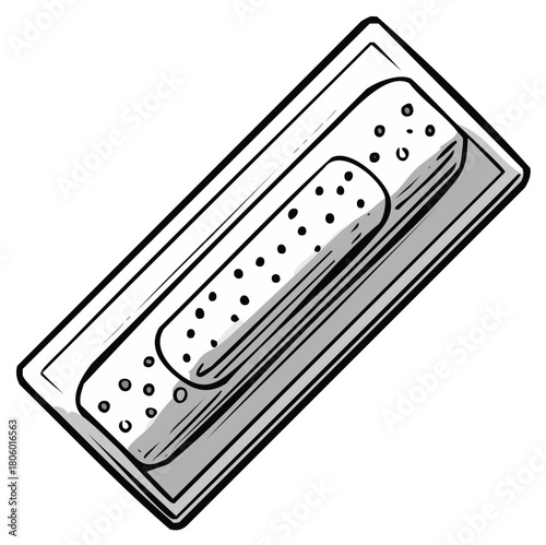 Bandage strip medical illustration