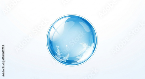 A mesmerizing closeup of a crystalclear water bubble isolated on, capturing the essence of purity and the delicate balance of natures elements