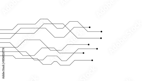 Abstract futuristic circuit board Illustration, Circuit board with various technology elements. Circuit board pattern for technology background. Vector illustration