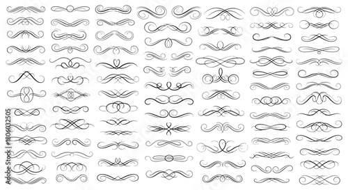 Elegant Collection of Swirls and Flourishes for Decorative Design Elements