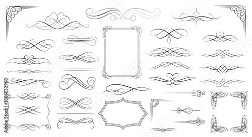 Elegant Decorative Elements Vector Ornaments, Dividers, and Frames for Design Projects