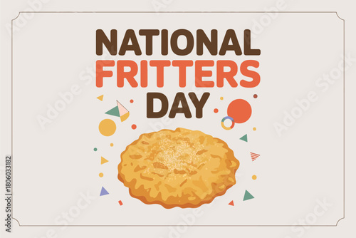 National Fritters Day Celebration with Fried Fritter Design