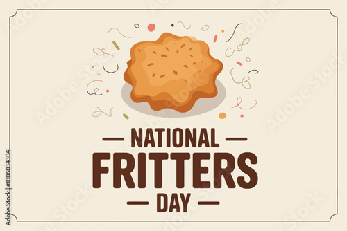 National Fritters Day Celebration with Fried Fritter Design