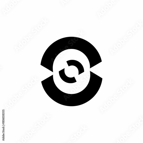 Abstract circular design with concentric shapes and segmented arcs.