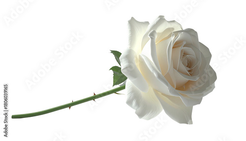  Realistic white roses duo bundle isolated on transparent background