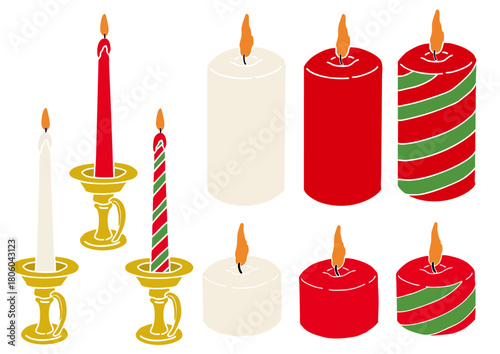 ろうそく6種　版画