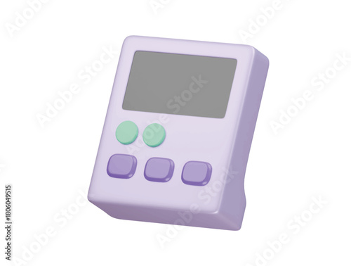 cooking timer icon 3d illustration render