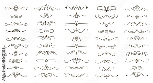 Elegant Decorative Design Elements Swirls, Dividers, and Borders for Sophisticated Visuals