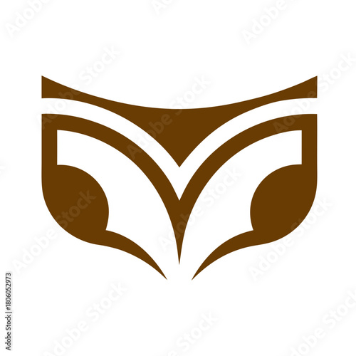 Retro owl emblem for bookshop