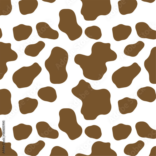 Seamless Brown Cow Print Texture