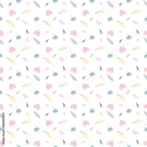 Tropical  leaf seamless pattern. Tropicana Summer Theme. Vector illustration design digital file  download for your projects. 