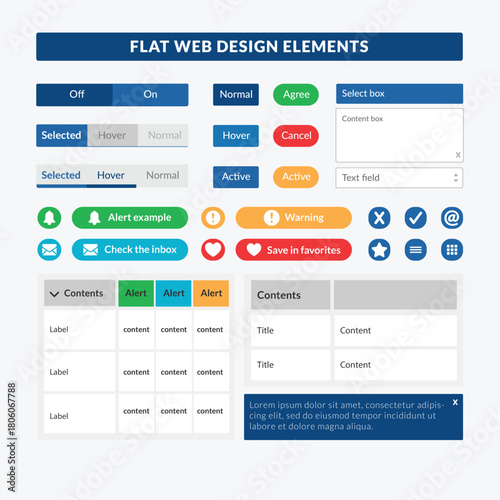 Collection of useful web design elements and icons