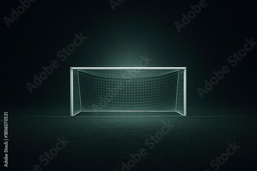Soccer Goal on Green Field Generative AI
