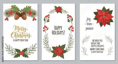 Festive Holiday Greetings Merry Christmas, Happy Holidays, and Joyful Seasons' Wishes