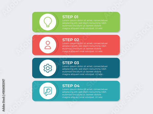 Infographic elements design template, business concept with 4 steps or options, can be used for workflow layout, diagram, annual report, web design.Creative banner, label vector.