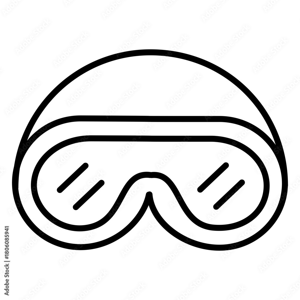 Obraz premium Protective Safety Goggles Outline