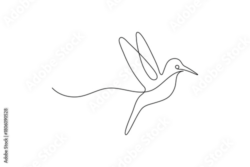 Bird couple continuous one line drawing minimalist outline vector illustration
