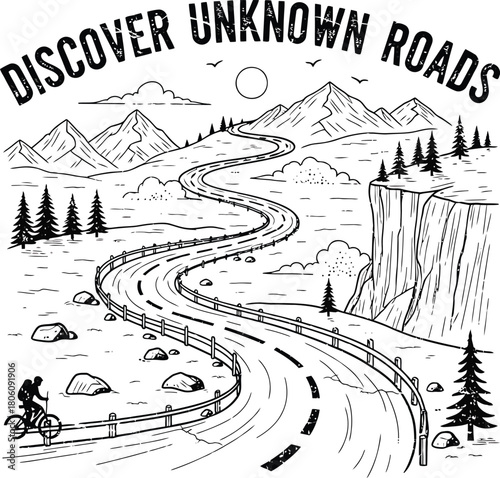 Discover unknown roads with a scenic car adventure at sunset, perfect for travel blogs, minimalist designs, and inspiring journey themes, capturing the beauty of exploration