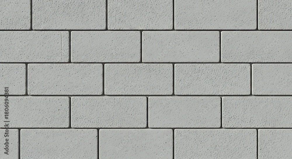 Naklejka premium Gray brick wall texture seamless background