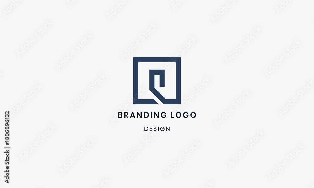 Fototapeta premium Letter R logo abstract creative design template elements vector