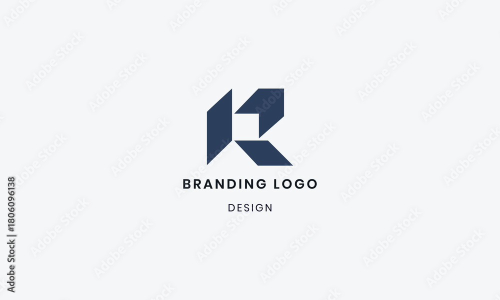 Obraz premium Letter R logo abstract creative design template elements vector