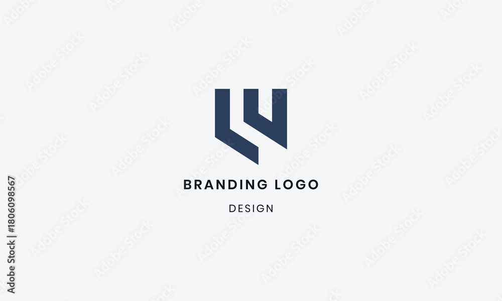 Obraz premium Minimalist Geometric Logo Design Concept on White