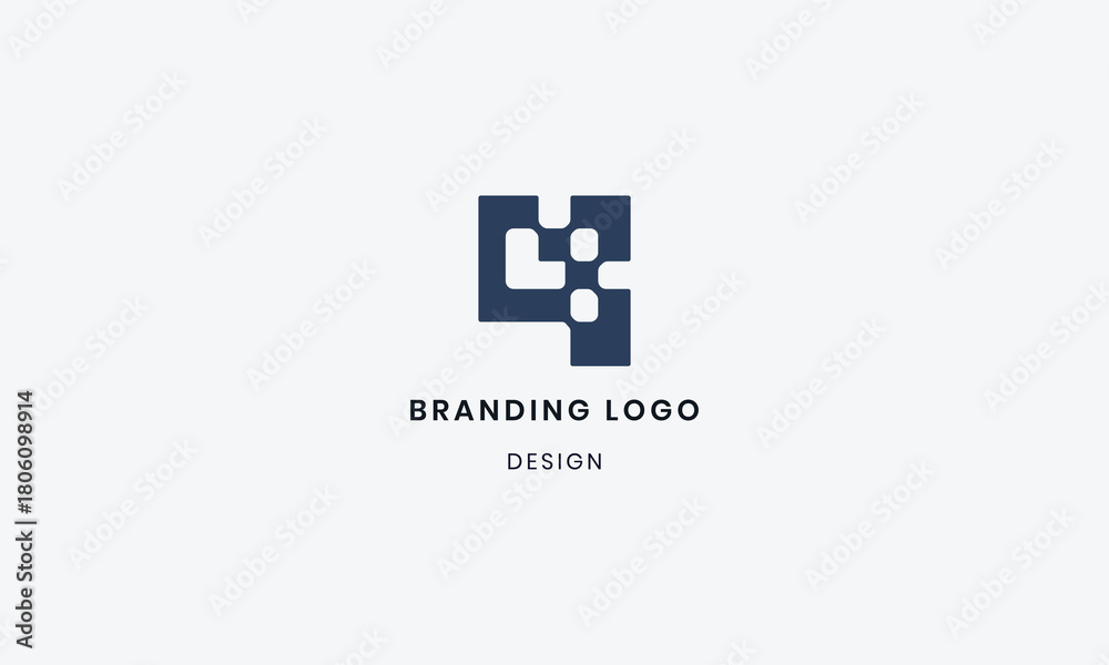 Fototapeta premium Abstract Square Logo Design Concept Template