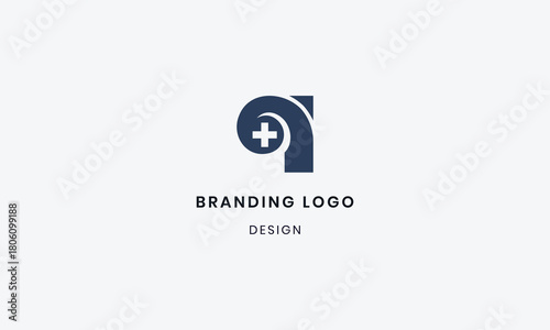 Minimalist Medical Cross Logo Design Concept