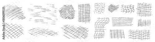 Playful crayon strokes with a soft hand texture form a kid-style check mood on a loose grid, mixing doodle charm and bright crayon energy in a fun kid check grid.