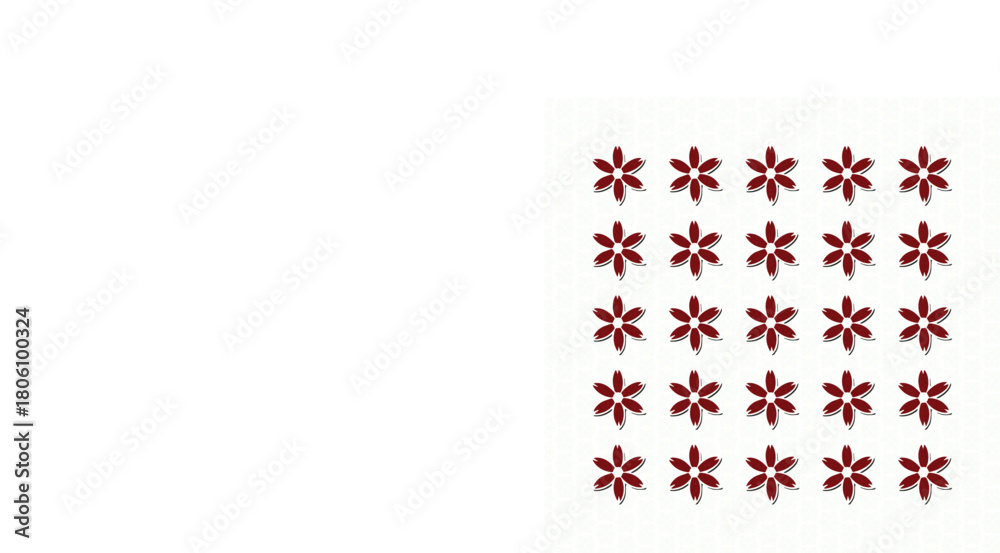 Fototapeta premium Seamless Red Floral Pattern – Vector Design Background