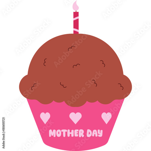 Cupcake Mother's Day Illustration