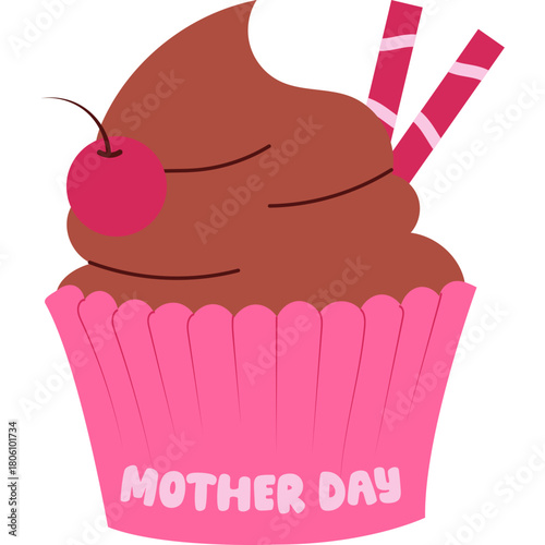 Cupcake Mother's Day Illustration