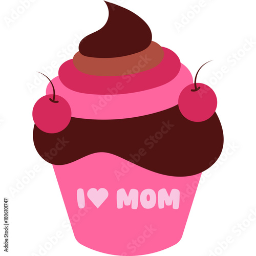 Cupcake Mother's Day Illustration