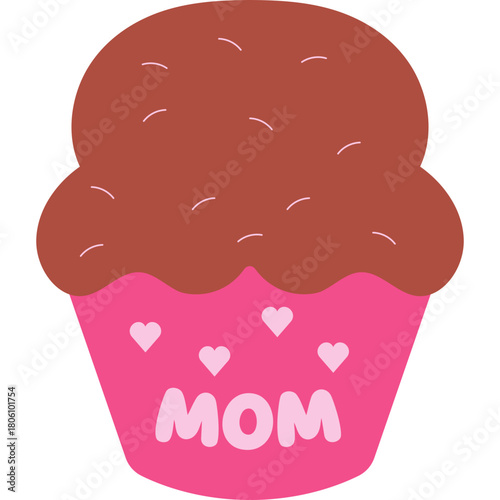 Cupcake Mother's Day Illustration