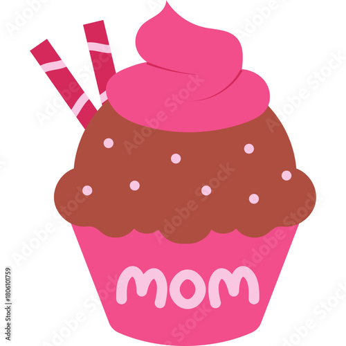 Cupcake Mother's Day Illustration
