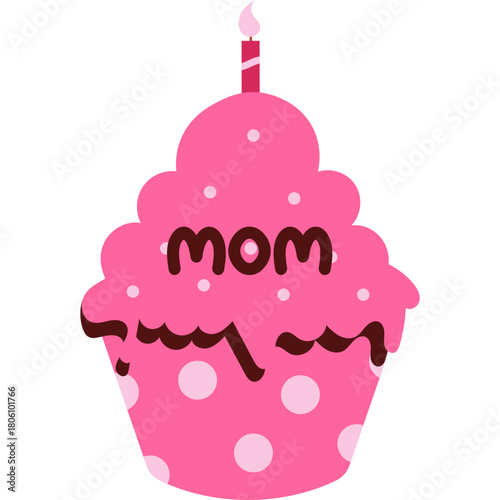 Cupcake Mother's Day Illustration